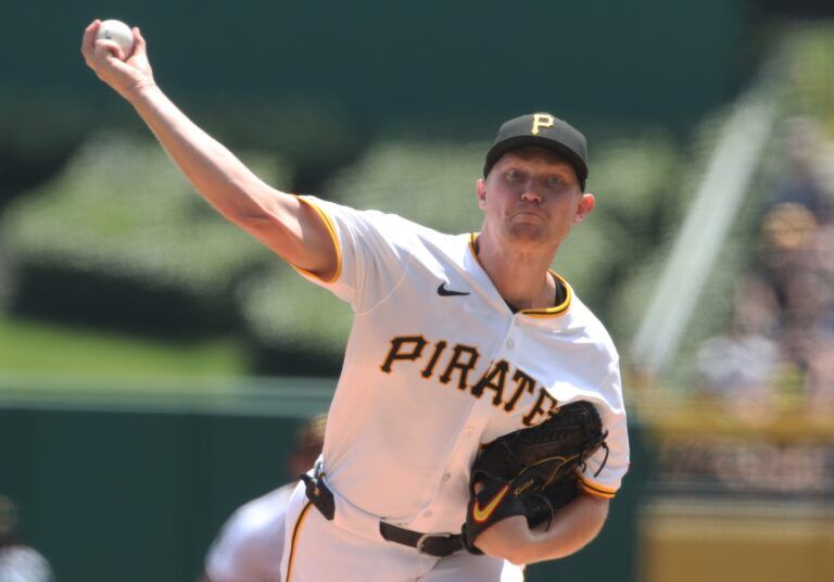 Pittsburgh Pirates starting pitcher Mitch Keller (23) delivers a pitch against the St. Louis Cardinals during the first inning at PNC Park.