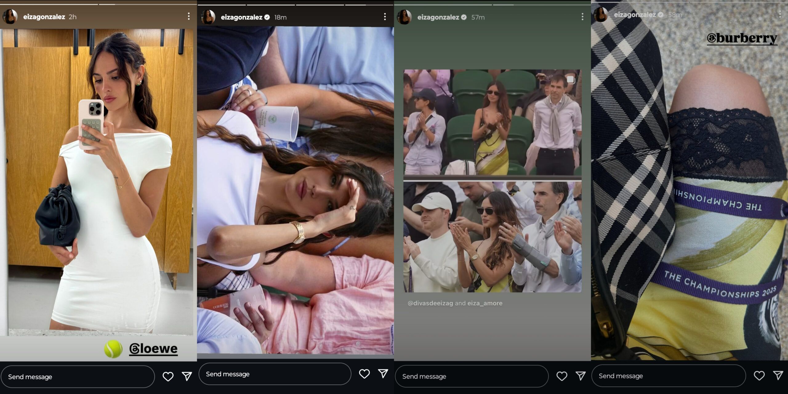 Screen grab of Grigor Dimitrov’s Girlfriend Eiza González's Instagram stories