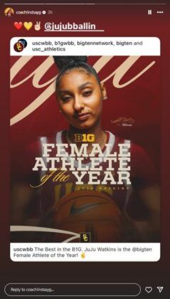JuJu Watkins Responds After Major Big 10 Honor Draws Love From USC HC