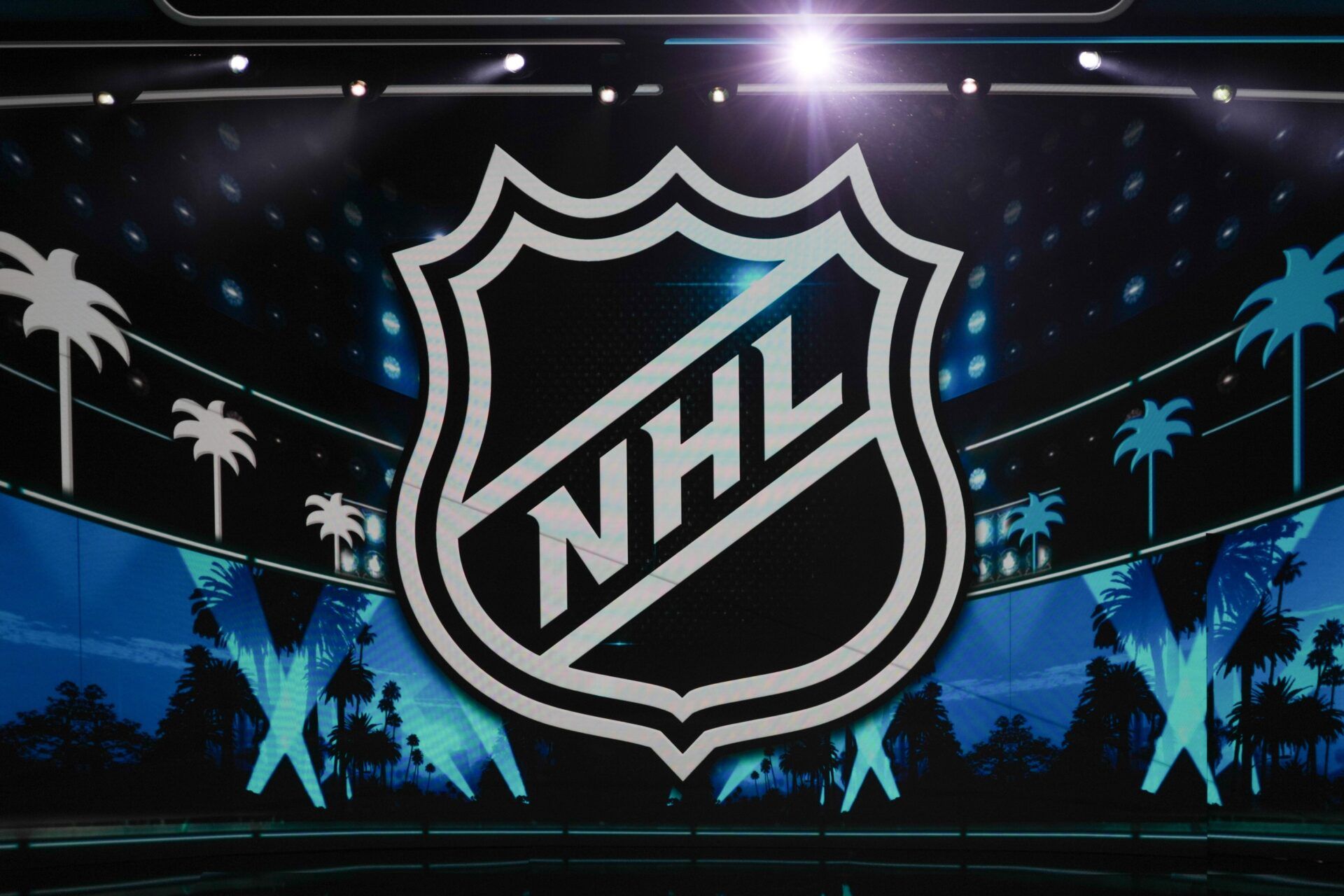 A general view inside the venue prior to the first round of the 2025 NHL Draft at Peacock Theater.