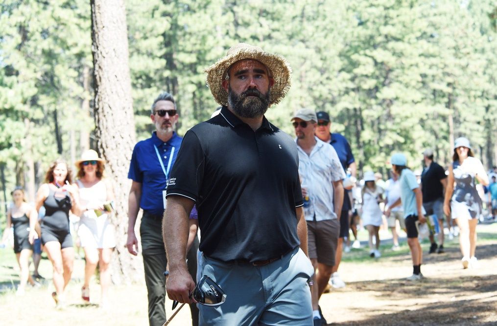 Jason Kelce at the American Century Celebrity Golf Championship at Edgewood Tahoe on July 11, 2025.