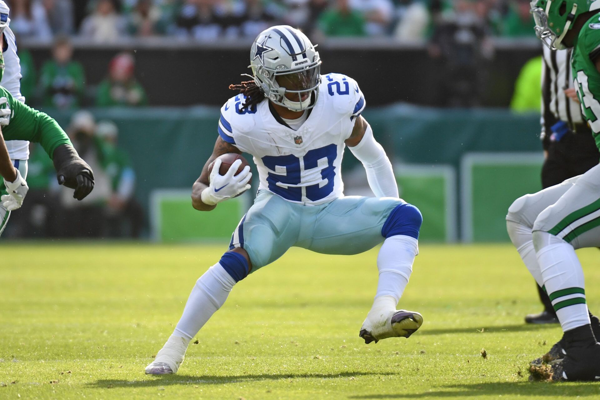 Dallas Cowboys running back Rico Dowdle (23) against the Philadelphia Eagles at Lincoln Financial Field.