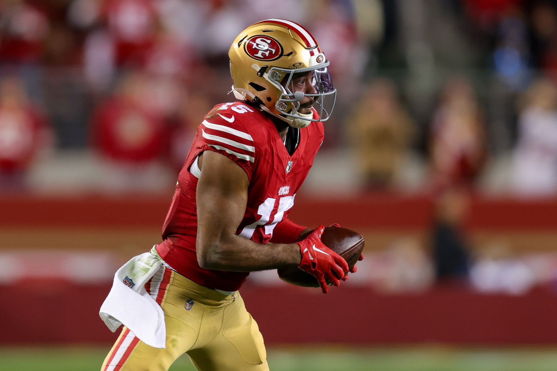 San Francisco 49ers wide receiver Jauan Jennings (15) during the game against the Detroit Lions at Levi's Stadium.