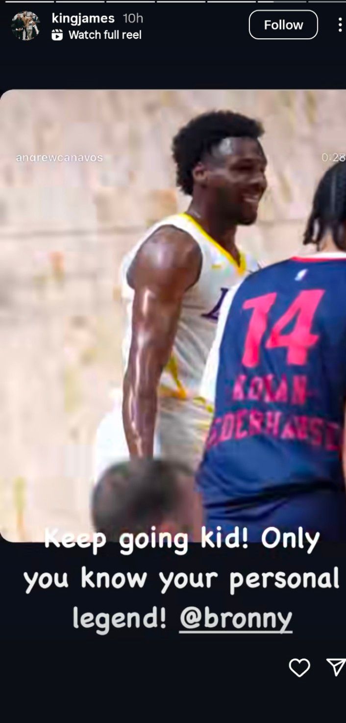 LeBron James Drops Heartfelt 9-Word Message After Son Bronny's 17-Point Summer League Outing vs. Clippers