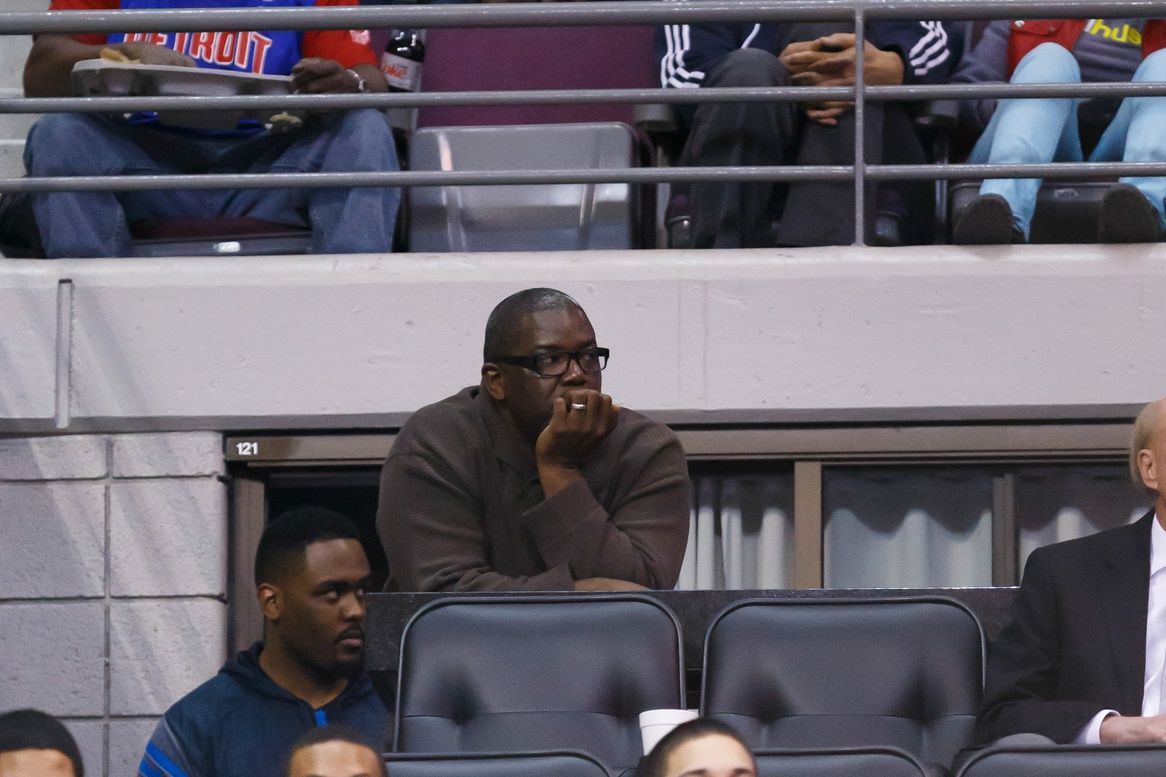 Detroit Pistons general manager Joe Dumars during the game against the Indiana Pacers at The Palace of Auburn Hills.