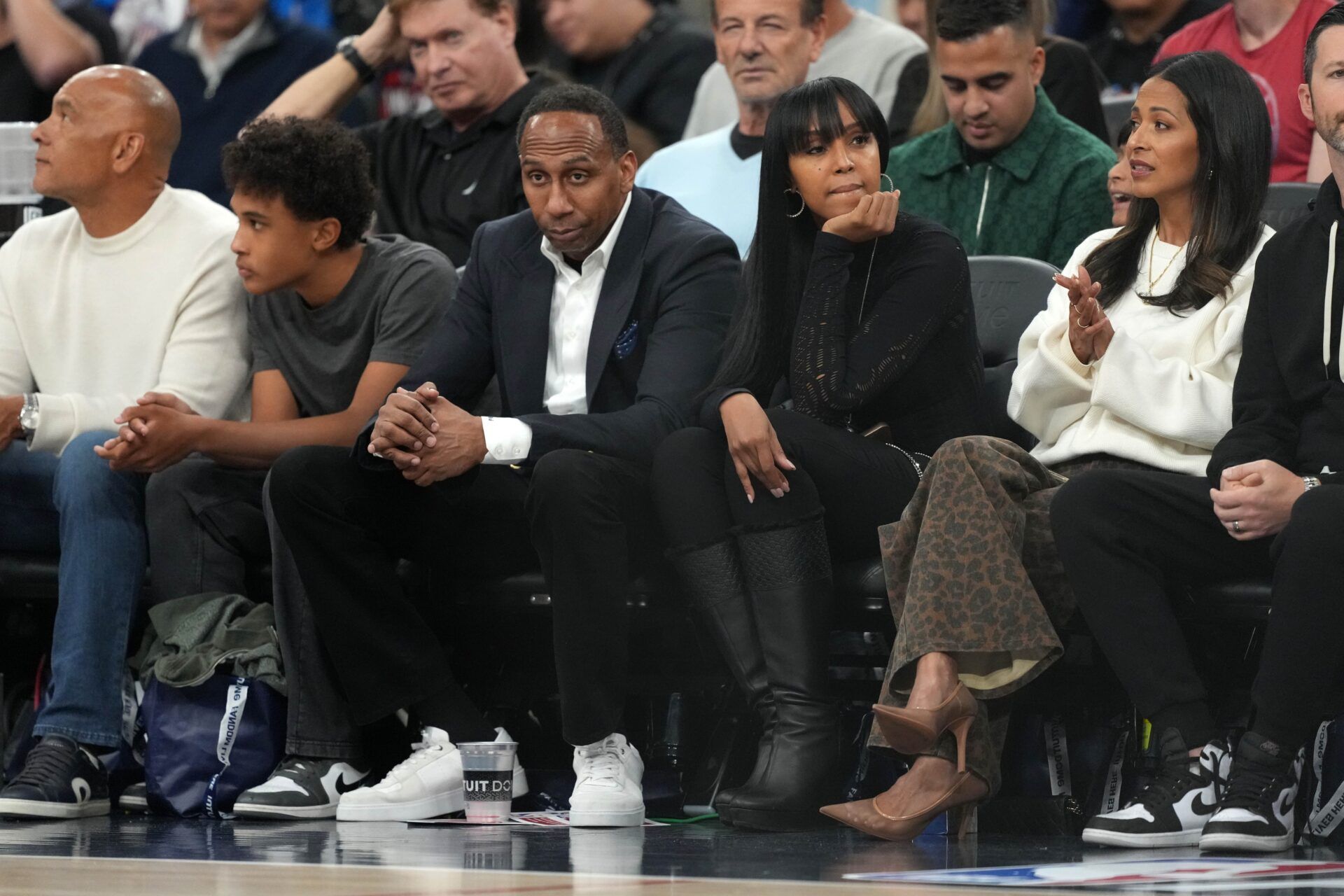 Stephen A. Smith attends game six of first round for the 2025 NBA Playoffs between the Denver Nuggets and the LA Clippers at Intuit Dome.
