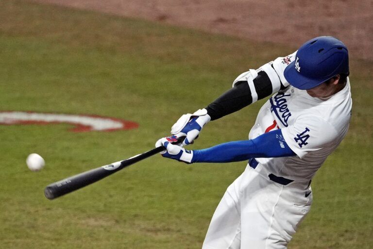 National League designated hitter Shohei Ohtani (17) of the Los Angeles Dodgers hits during the second inning during the 2025 MLB All Star Game at Truist Park.