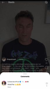 Boris Becker's comment on Pat Cash's reel