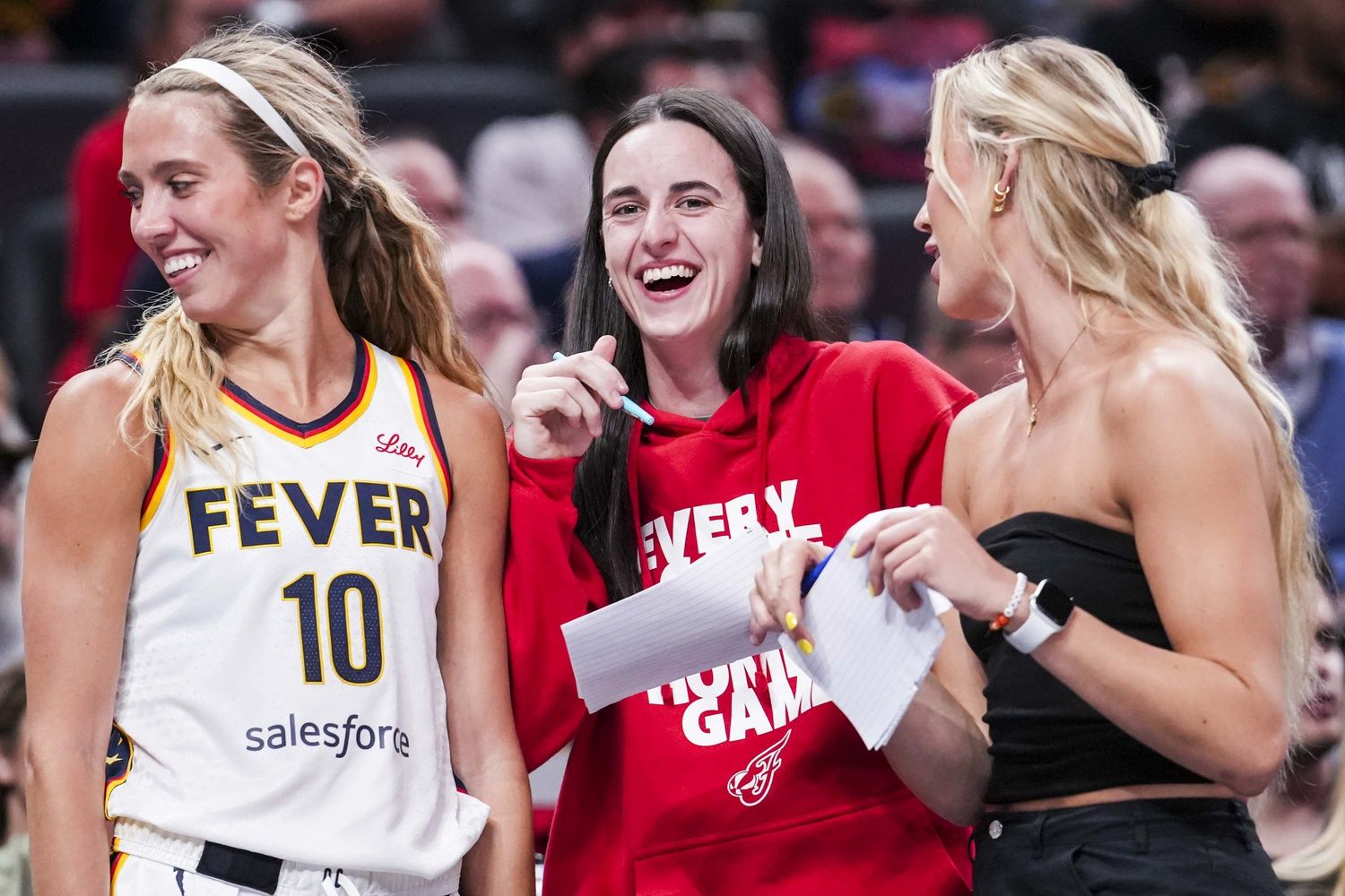 Caitlin Clark Hilariously Persuades Fever Teammate Lexie Hull To Take a  Drink While Competing in WNBA 3-Point Contest