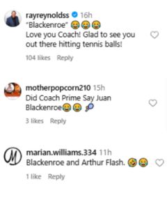 Deion Sanders comments section (credits: @deionsanders/ Instagram)