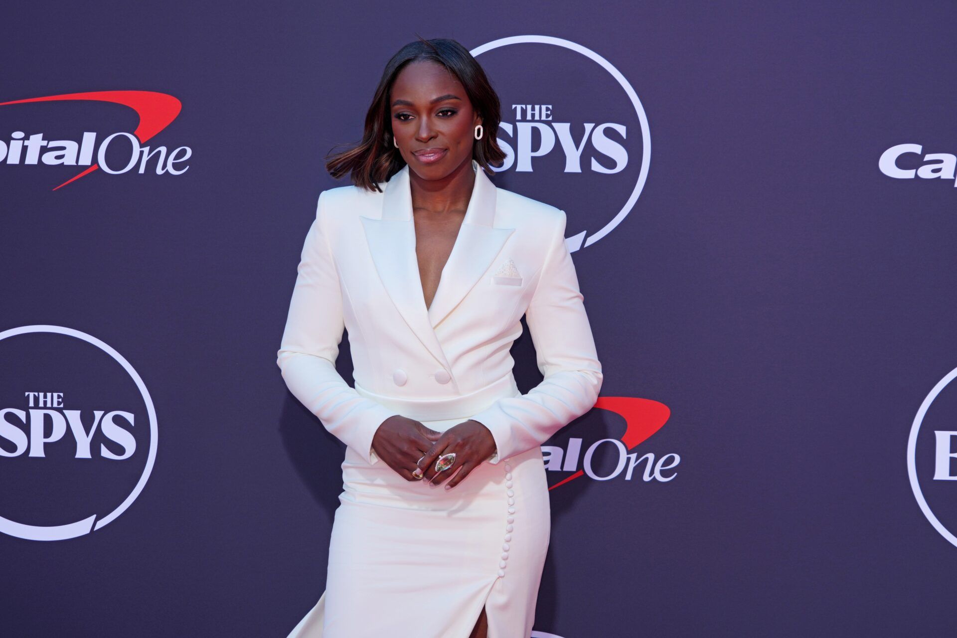 Sloane Stephens on the red carpet before the ESPYS at The Dolby Theatre.