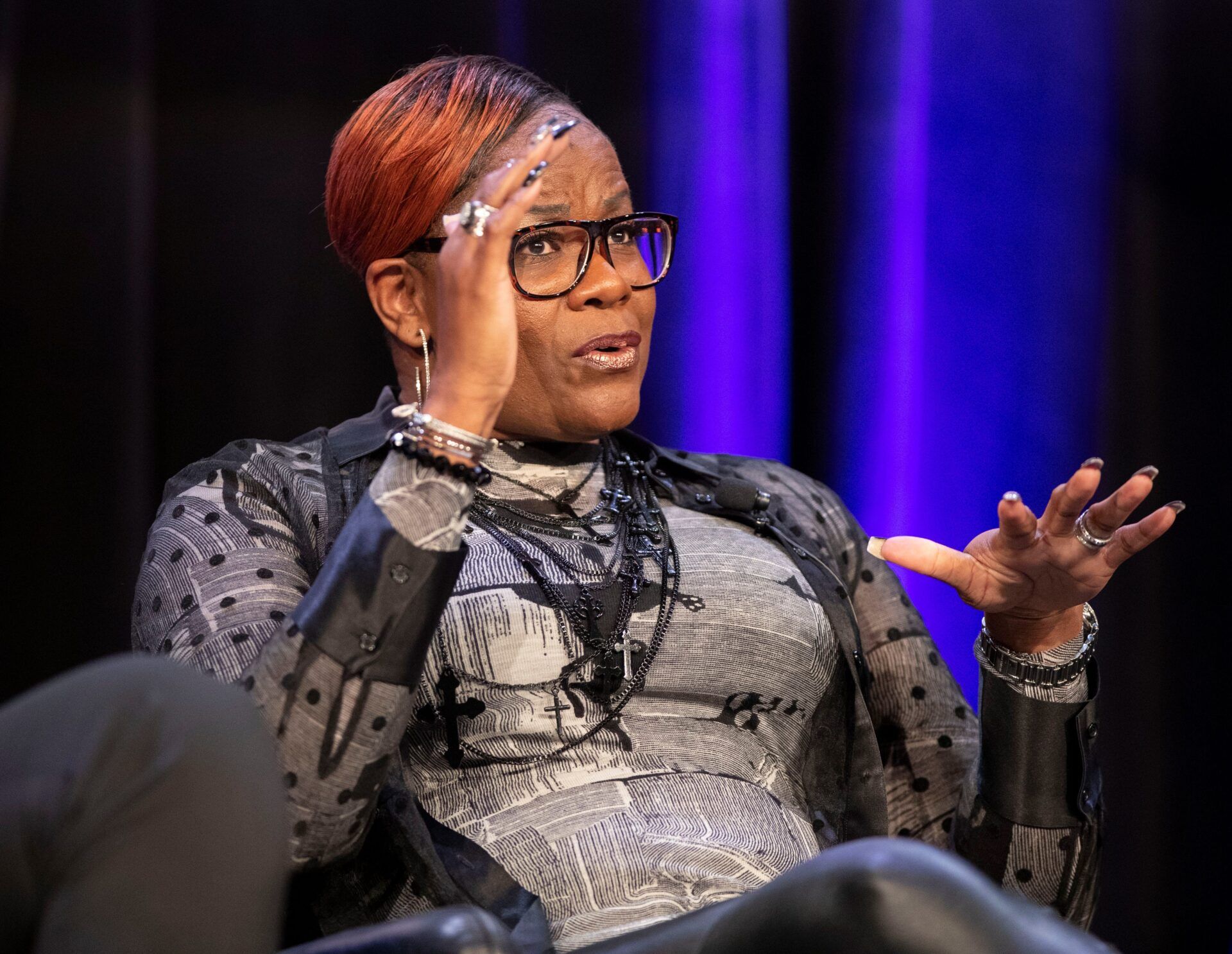 Sheryl Swoopes speaks Monday, Jan. 20, 2020, during the Earl Lloyd Sports Legacy Symposium at FedEx Forum in downtown Memphis.

012020earllloydsportslegacysymposium04