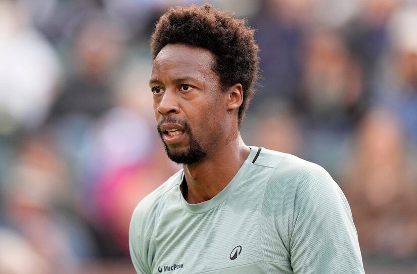 Gael Monfils defeated Jan-Lennard Struff 6-4, 6-4 in the first round at the BNP Paribas Open in Indian Wells, Calif., on Thursday, March 6, 2025.