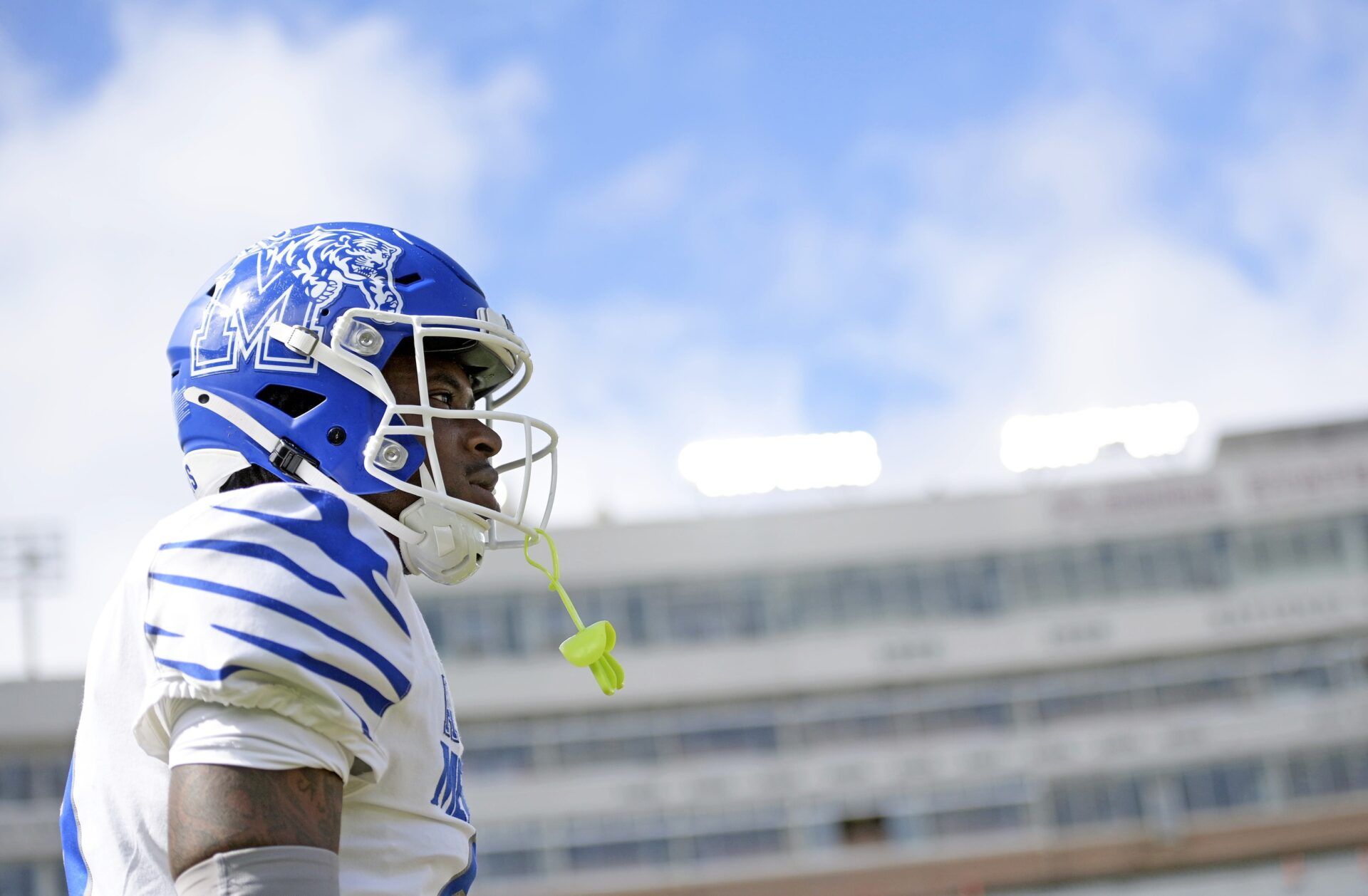 Memphis Tigers defensive back Tahj Ra-El (9) before a game against the Florida State Seminoles at Doak S. Campbell Stadium.