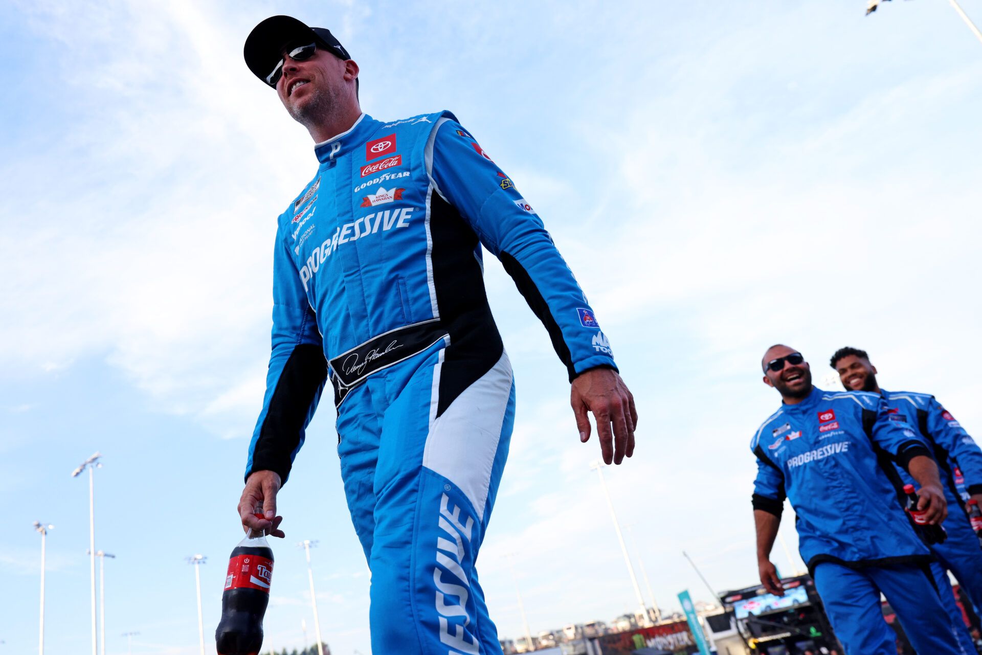 NASCAR Cup Series driver Denny Hamlin (11) is introduced before the NASCAR All-Star Open at North Wilkesboro Speedway.