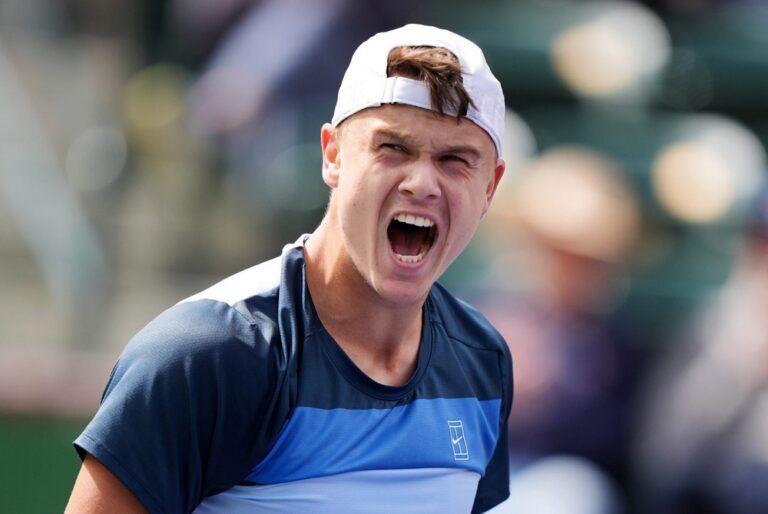 Holger Rune defeated Tallon Griekspoor in a quarterfinal match on Stadium 2 at the BNP Paribas Open in Indian Wells, Calif., on Thurs., March 13, 2025.