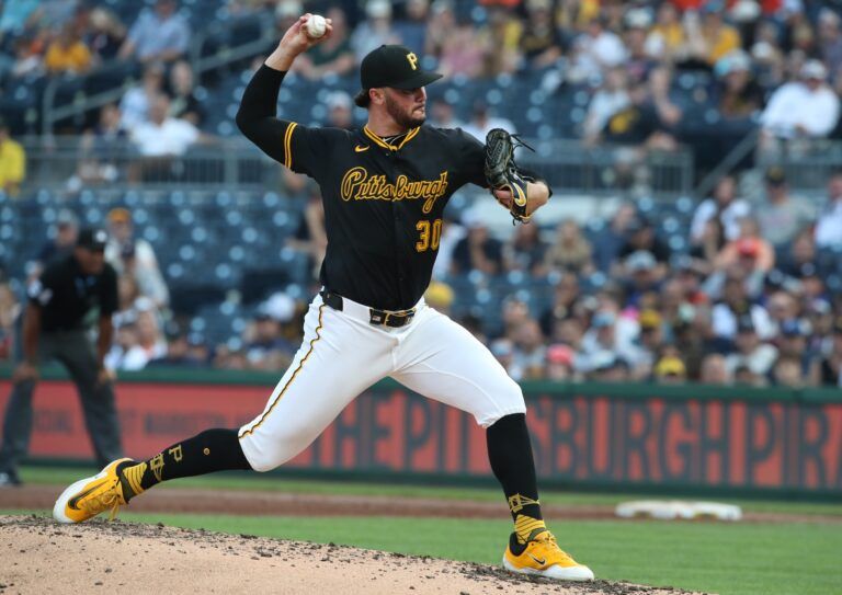 Pittsburgh Pirates starting pitcher Paul Skenes (30) pitches against the Detroit Tigers during the third inning at PNC Park.