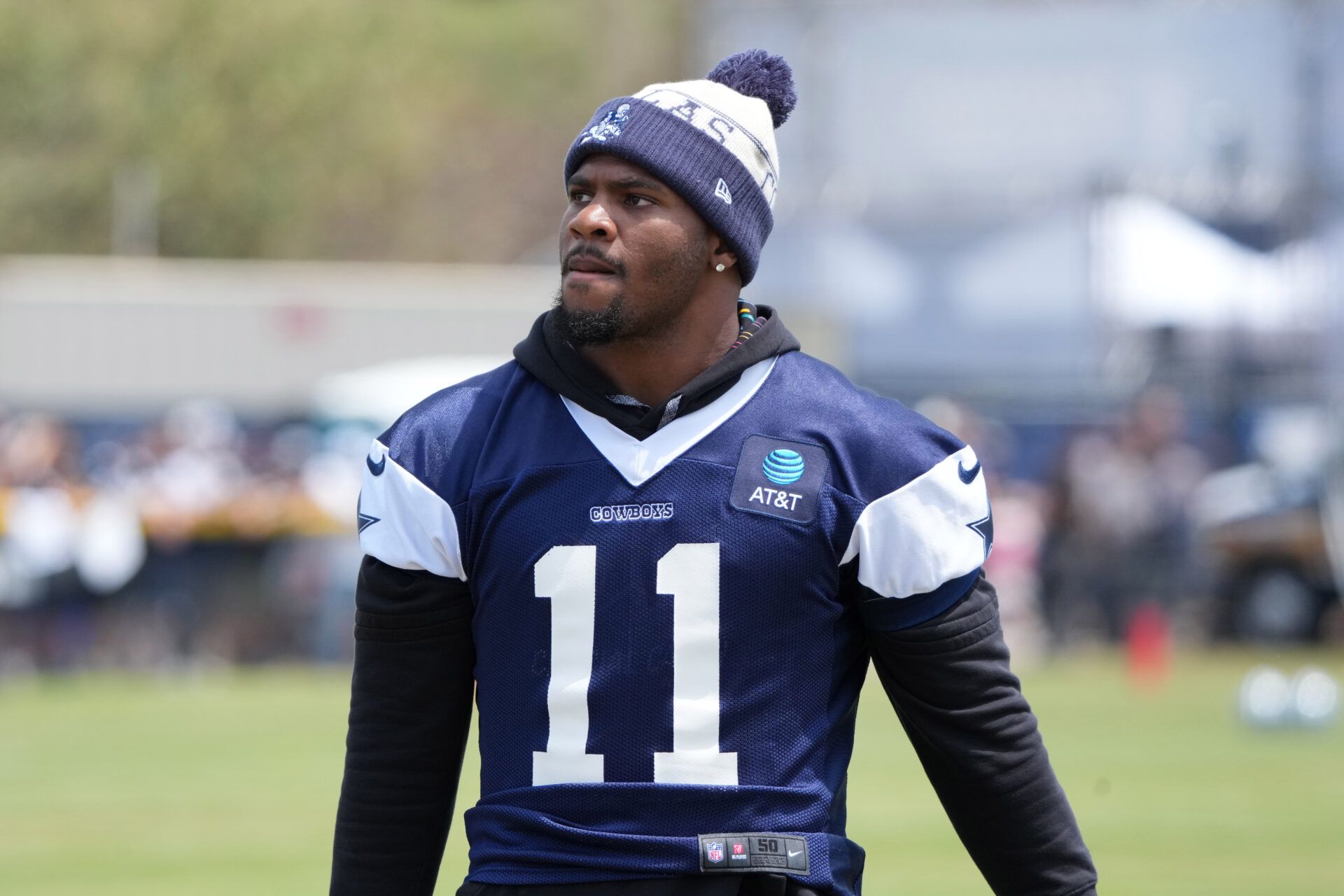 Dallas Cowboys defensive end Micah Parsons (11) at training camp at the River Ridge Fields.