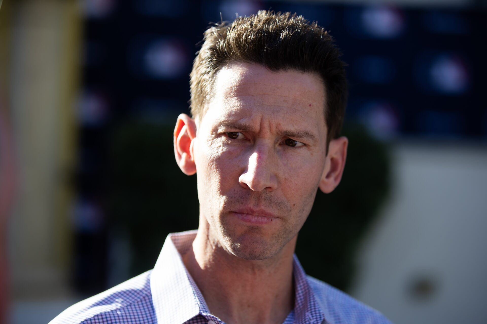 Boston Red Six chief baseball officer Craig Breslow speaks to the media during the MLB General Manager's Meetings at Omni Scottsdale Resort & Spa.