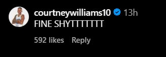 Courtney Williams' comment
