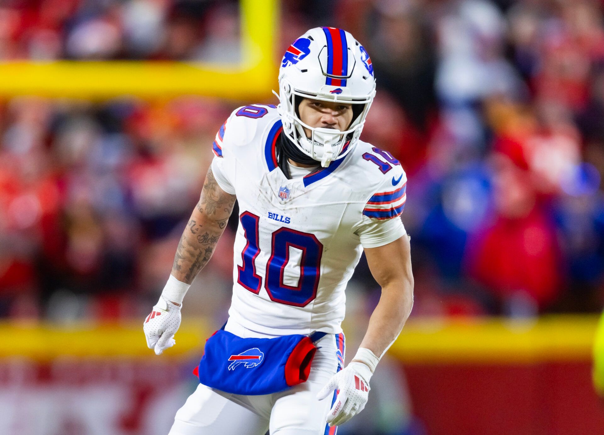 Buffalo Bills wide receiver Khalil Shakir (10) against the Kansas City Chiefs during the AFC Championship game at GEHA Field at Arrowhead Stadium.