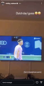 Ben Shelton's girlfriend Emma Shelton's Instagram Story