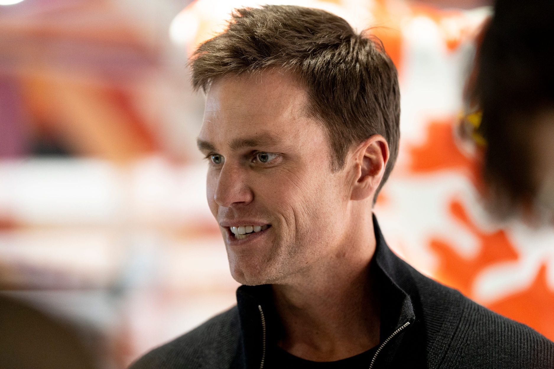 Tom Brady appears at American Dream for the grand opening of Card Vault by Tom Brady, a sports card and memorabilia retailer, East Rutherford, Friday, Apr. 11, 2025.