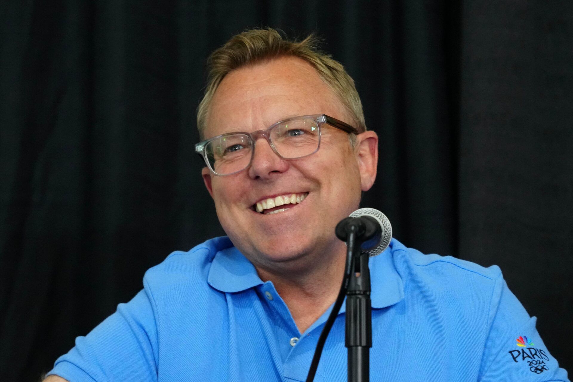 Leigh Diffey during US Olympic Team Trials press conference at Hayward Field.