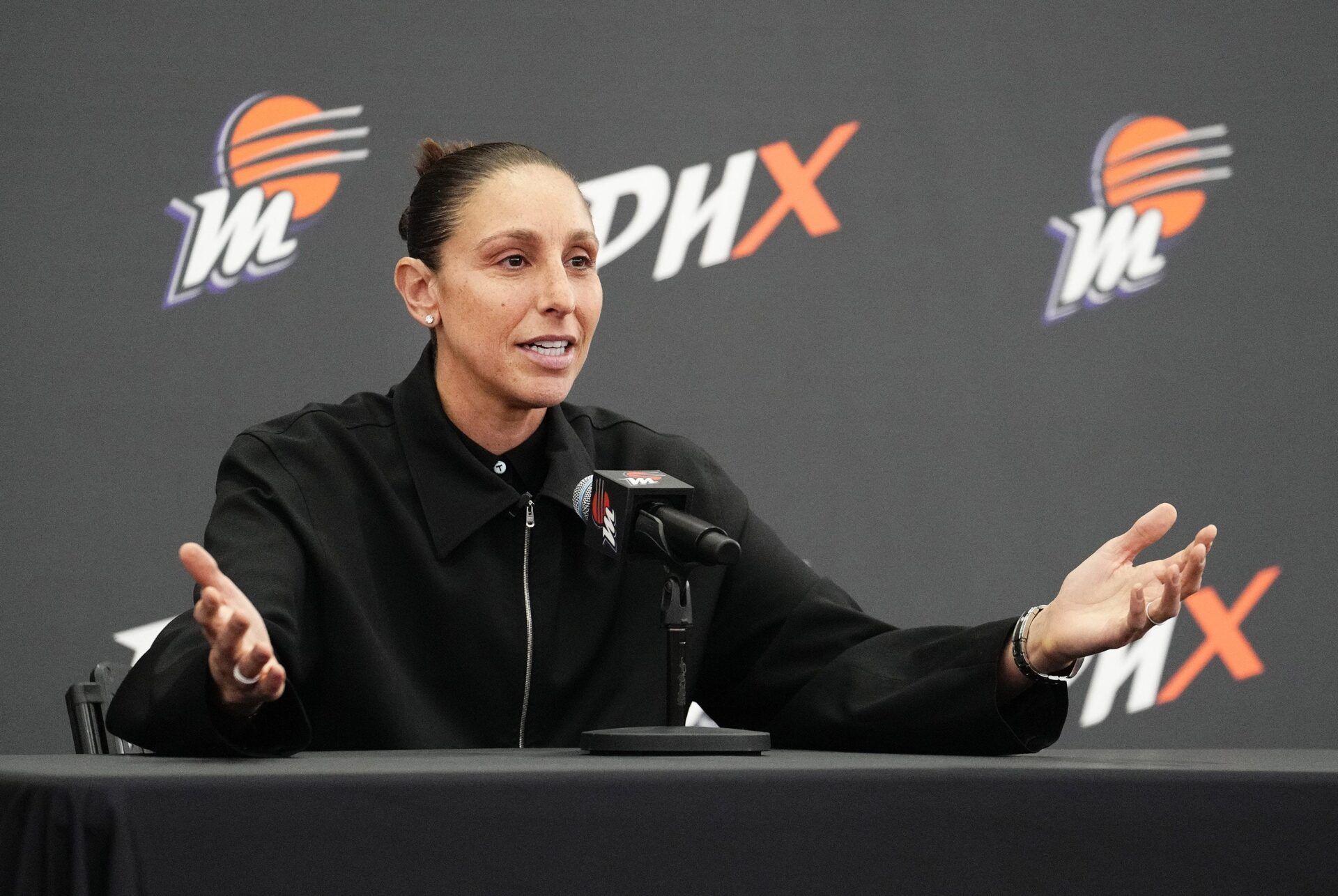 WNBA All-Star Diana Taurasi reflects on her 20 seasons with the Phoenix Mercury during a retirement news conference at the Phoenix Mercury's practice facility on March 13, 2025.