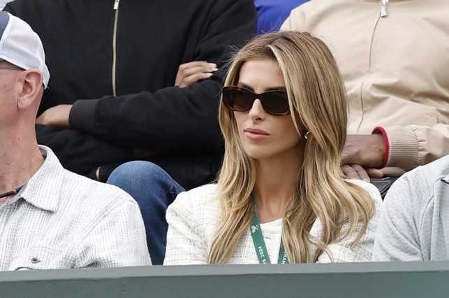 Social media influencer and fiancée of Tommy Paul (USA)(not pictured), Paige Lorenze (R),
