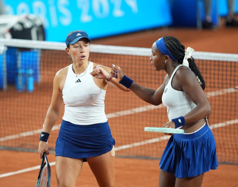 Jessica Pegula joked that Coco Gauff would not let her retire before the Los Angeles Olympics in 2028.