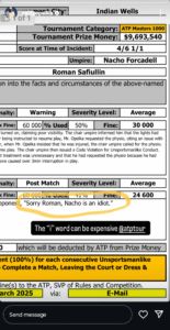 Screengrab of Reilly Opelka's Instagram stories (@reillyopelka)