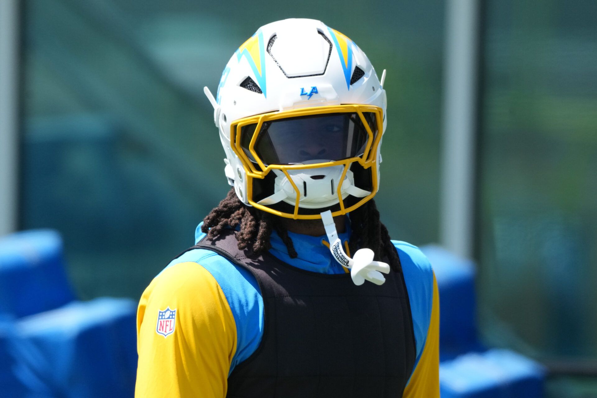 Los Angeles Chargers running back Najee Harris (22) during training camp at The Bolt.