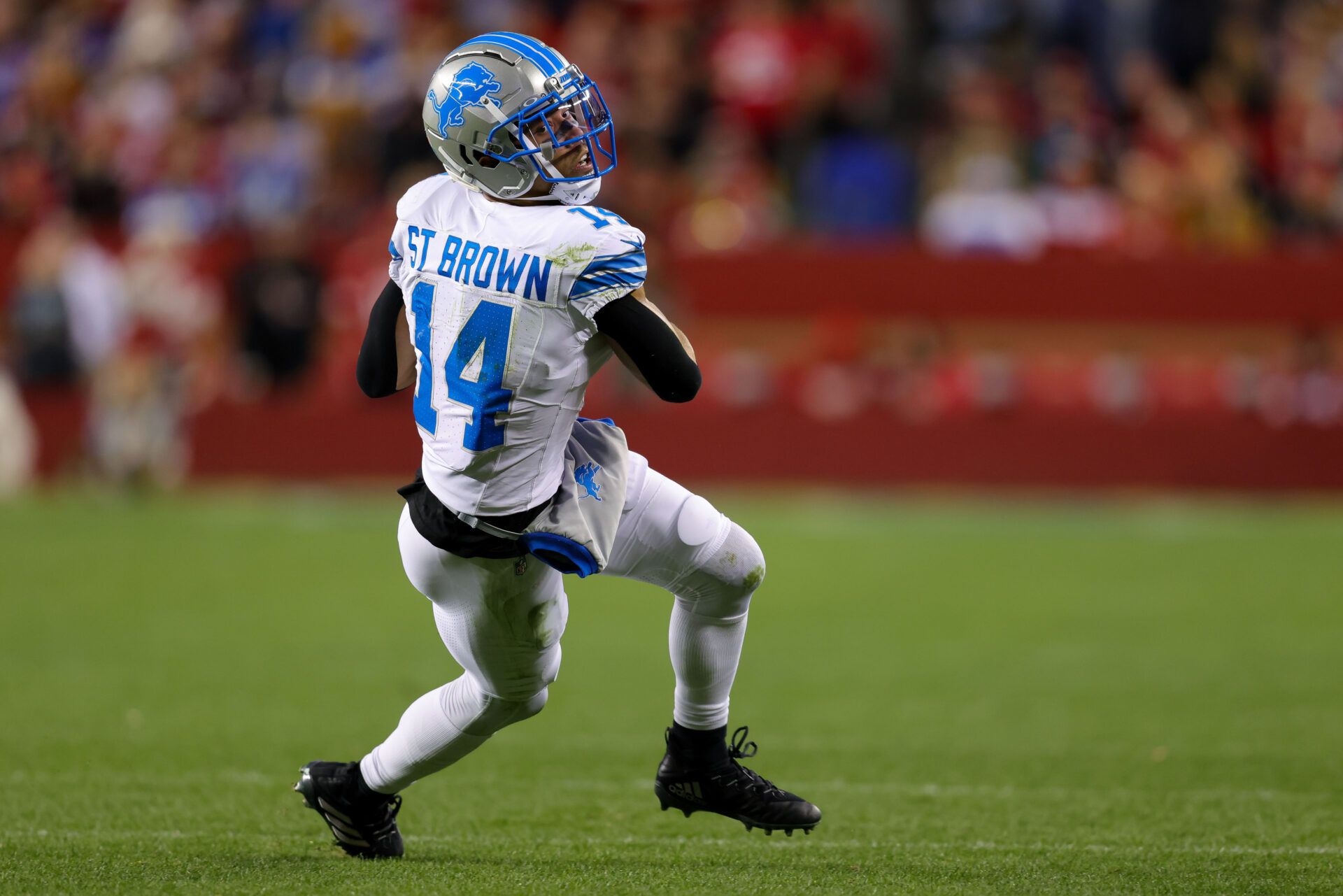 Detroit Lions wide receiver Amon-Ra St. Brown (14) during the game against the San Francisco 49ers at Levi's Stadium.