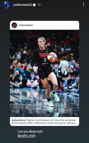 Caitlin Clark Sends Emotional 4-Word Message to Sophie Cunningham After