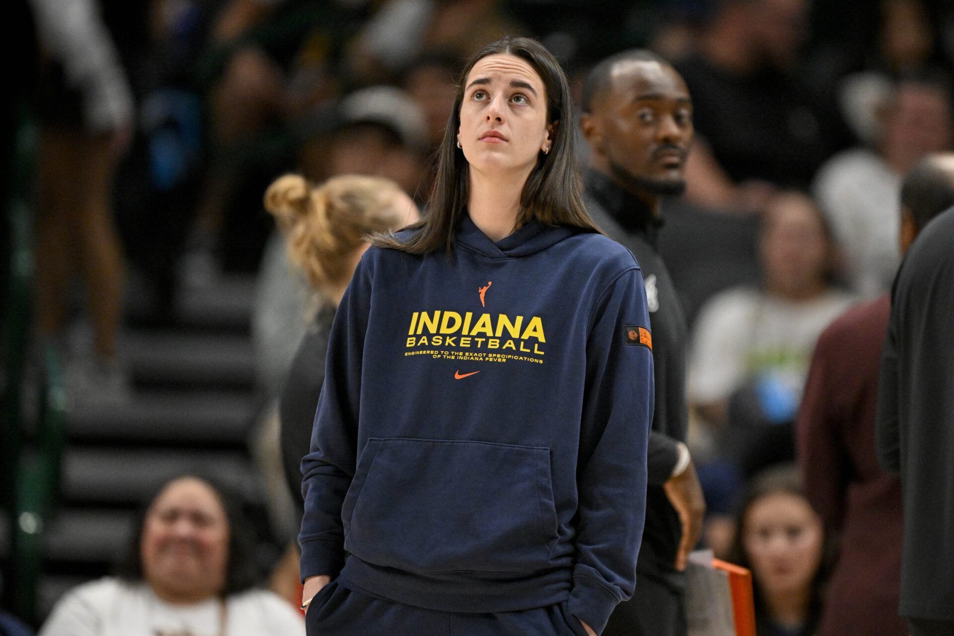Indiana Fever guard Caitlin Clark (22) during the game between the Dallas Wings and the Indiana Fever at the American Airlines Center.