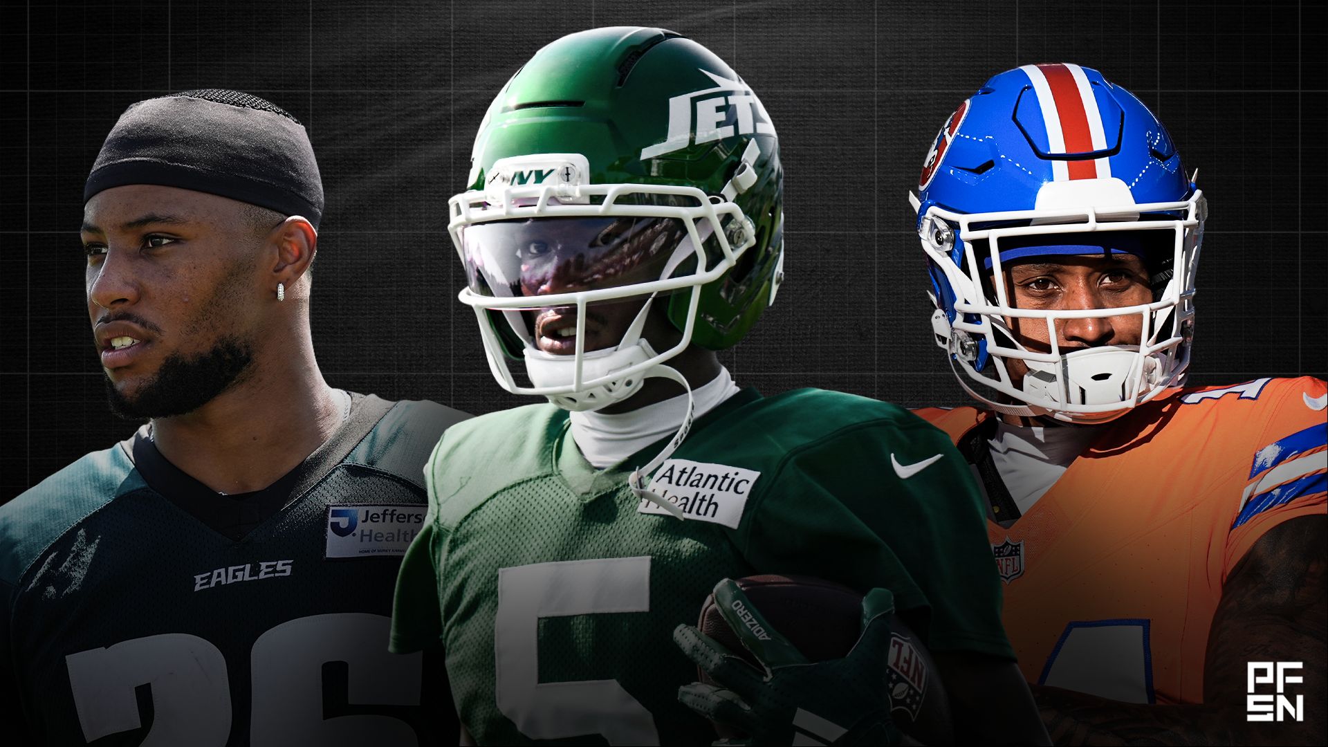 Players Being Drafted At Their Ceiling In Fantasy Football Include Saquon Barkley, Garrett Wilson, and Courtland Sutton