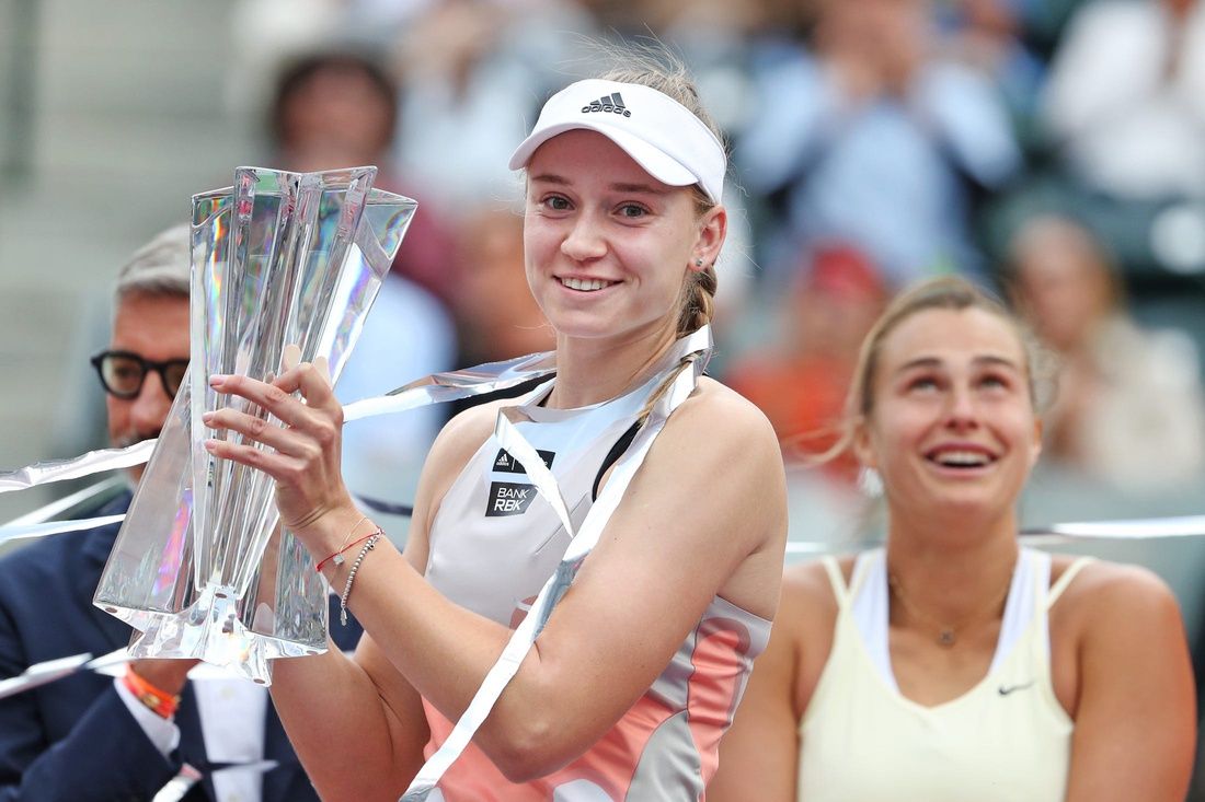 Elena Rybakina of Kazakshstan, left, defeated Aryna Sabalenka of Belarus to win the BNP Paribas Open in Indian Wells, Calif.
Bnp Paribas Open Final Sabalenka Vs Rybakina5613