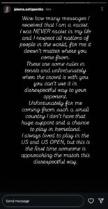 The Latvian addressing the racism allegations