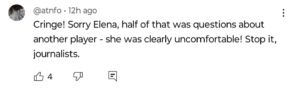 ‘Appalling Lack of Respect’ – Elena Rybakina’s Press Conference Being Flooded With Emma Raducanu Questions Infuriates Fans Screengrab of comments on Elena Rybakina's press conference video on YouTube