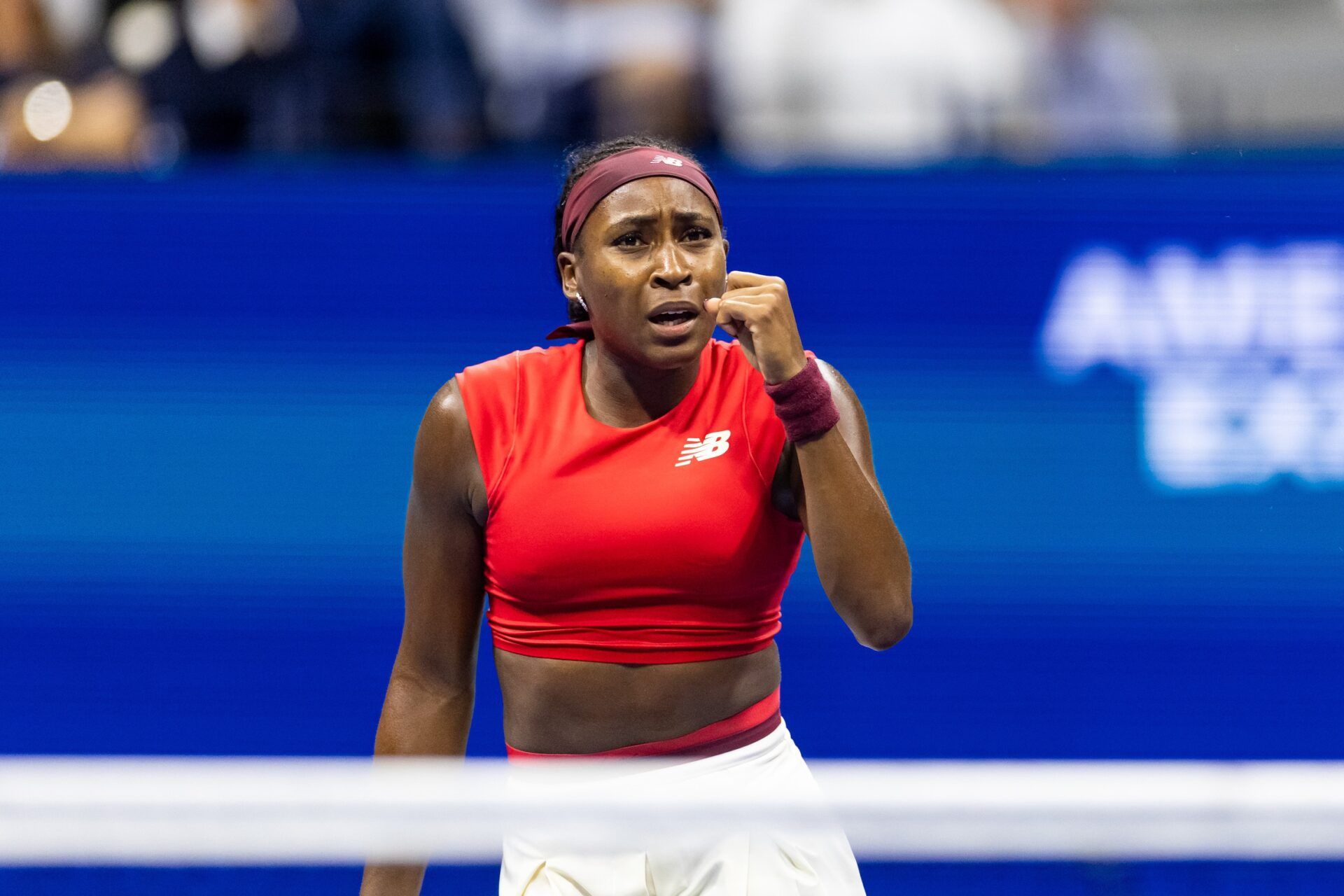 Coco Gauff of the United States in action against Donna Vekic of Croatia in the second round of the women’s singles at the US Open at Arthur Ashe Stadium in Billie Jean King National Tennis Center.