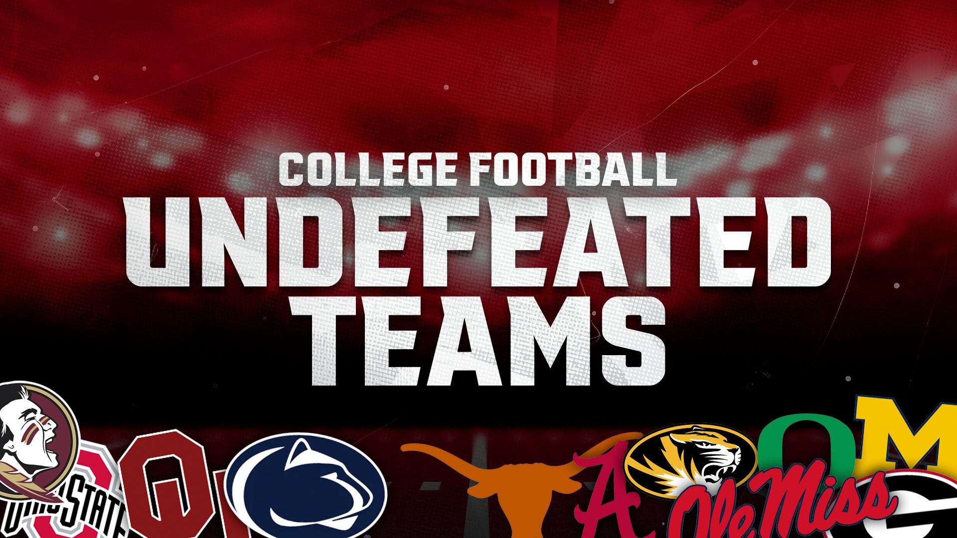 Which College Football Teams Remain Undefeated Through Week 1?