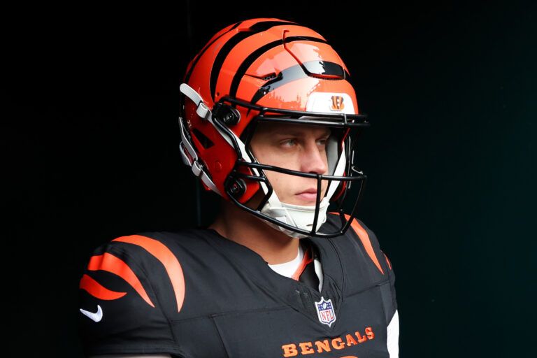 Cincinnati Bengals quarterback Joe Burrow walks out of the tunnel for a game against the Philadelphia Eagles at Lincoln Financial Field.