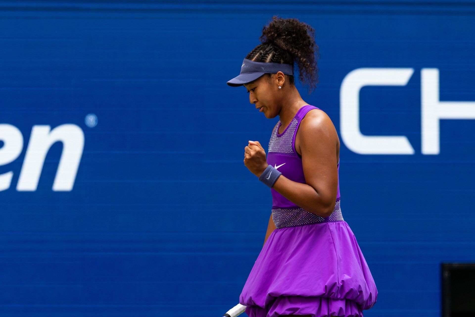 Naomi Osaka of Japan in action against Coco Gauff of the United States in the fourth round of the women’s singles at the US Open at Arthur Ashe Stadium in Billie Jean King National Tennis Center.