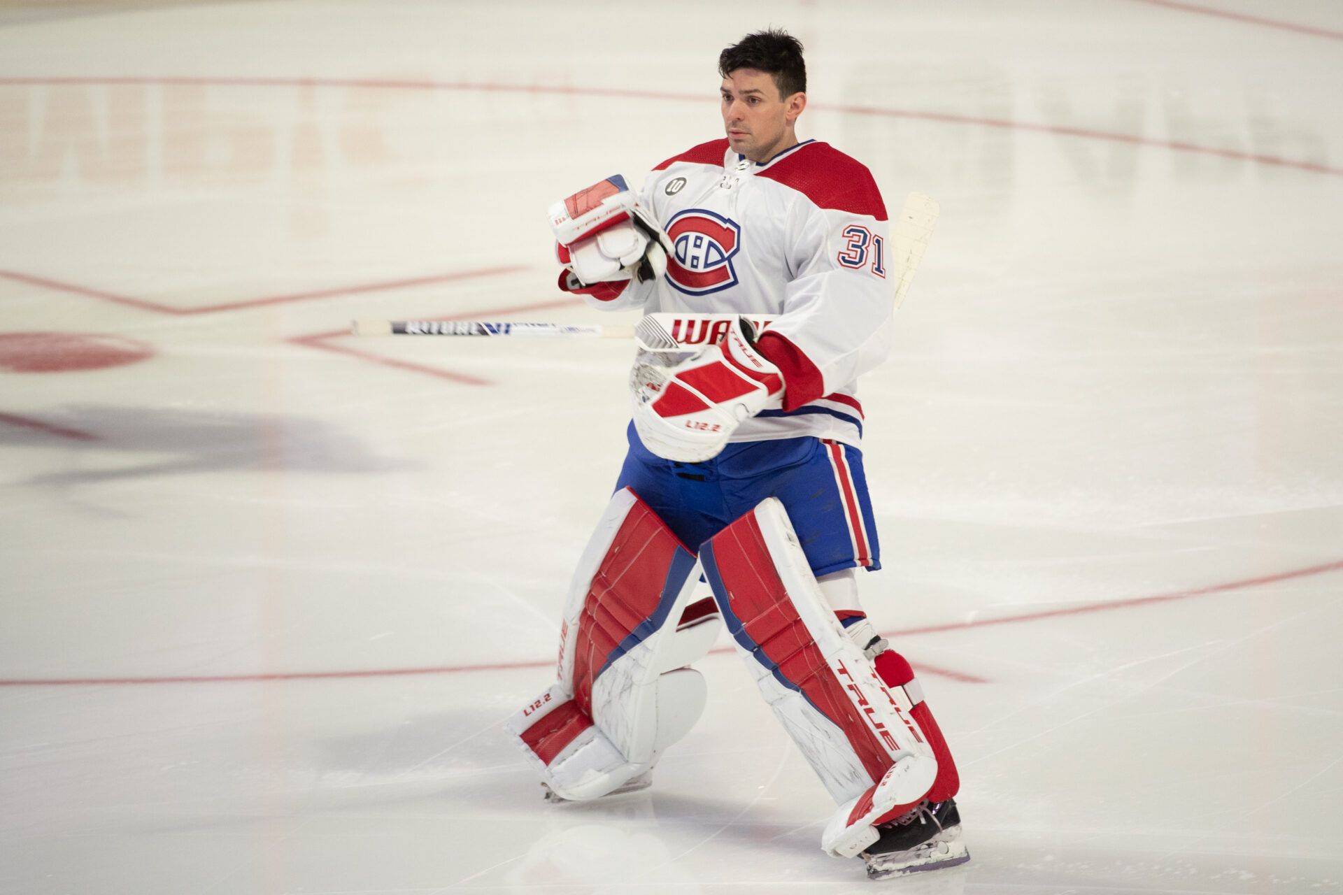Montreal Canadiens goalie Carey Price (31) skates prior to the start of the game against the Ottawa Senators at the Canadian Tire Centre.