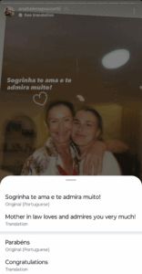 Screengrab of Aryna Sabalenka's boyfriend Georgios Frangulis' mother's Instagram stories (@anahelenapuccetti)
