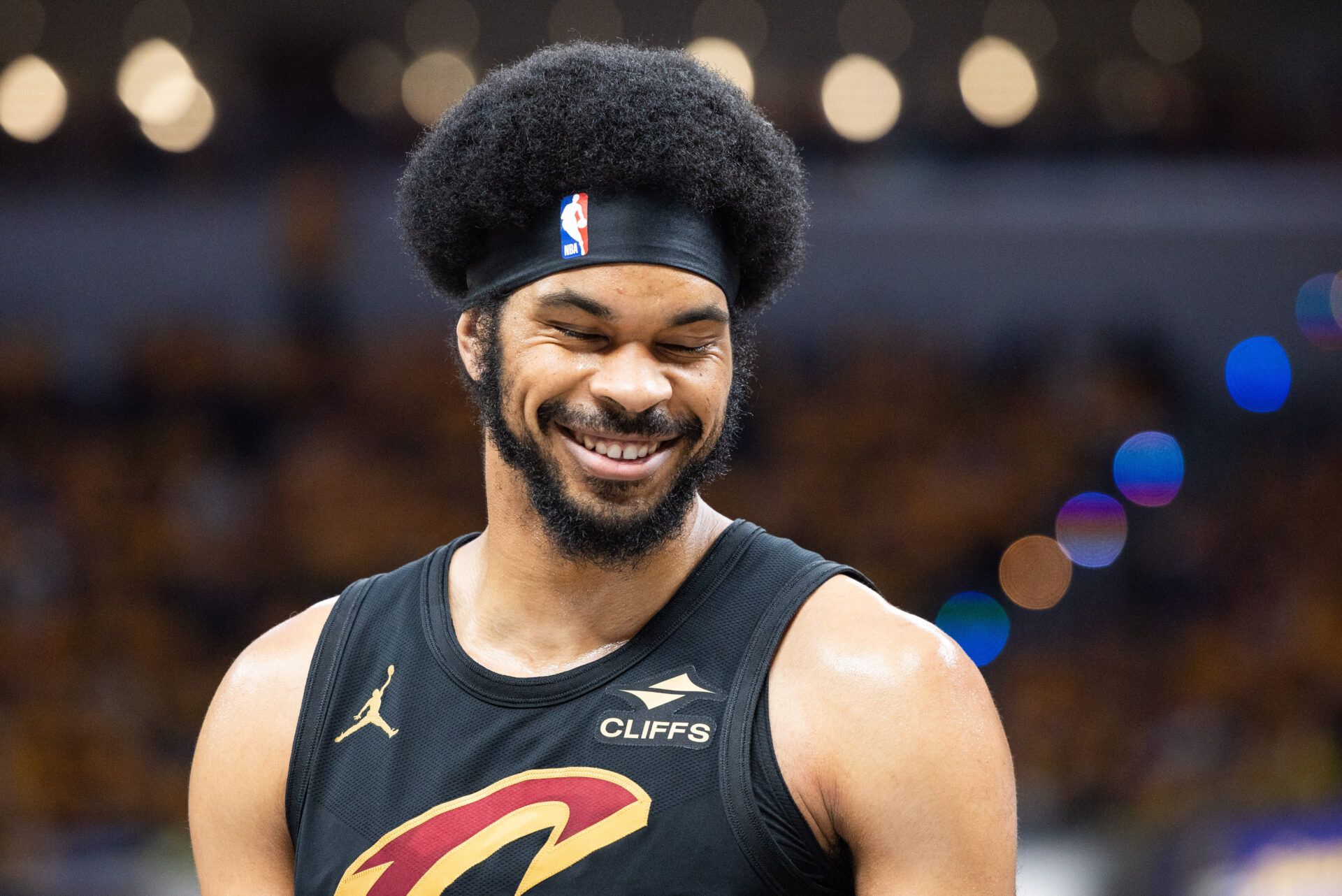 Cleveland Cavaliers center Jarrett Allen (31) during game three of the second round for the 2025 NBA Playoffs against the Indiana Pacers at Gainbridge Fieldhouse.