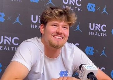 UNC basketball center Henri Veesaar during a press conference at the Smith Center on Sept. 10, 2025.