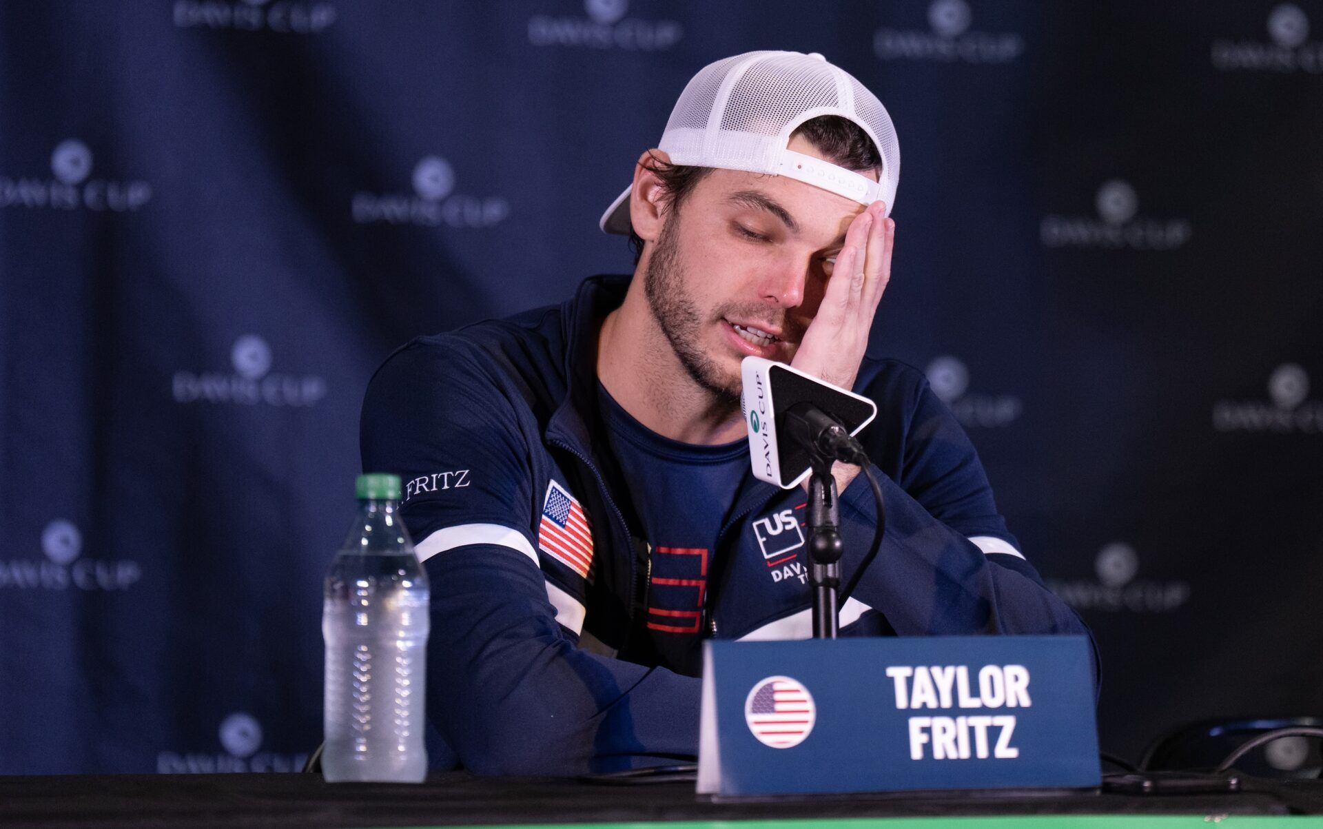 Taylor Fritz of the United States admitted to being sick in his press conference after defeating Jakub Mensik of Czechia in the second  rubber of the Davis Cup tie between the USA and Czechia at Delray Beach Tennis Center.