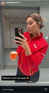 Screengrab of Paula Badosa's Instagram stories (@paulabadosa)